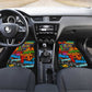 Hip Hop Graffiti African Car Mats Black Melanin Text and Urban Street Art - African Pride