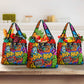 Hip Hop Graffiti African Grocery Bag Black Melanin Text and Urban Street Art - African Pride