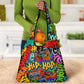 Hip Hop Graffiti African Grocery Bag Black Melanin Text and Urban Street Art - African Pride