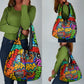 Hip Hop Graffiti African Grocery Bag Black Melanin Text and Urban Street Art - African Pride