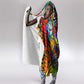 Hip Hop Graffiti African Hooded Blanket Black Melanin Text and Urban Street Art - African Pride