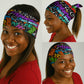 Hip Hop Graffiti African Neck Gaiter Black Melanin Text and Urban Street Art - African Pride