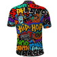 Hip Hop Graffiti African Polo Shirt Black Melanin Text and Urban Street Art - African Pride