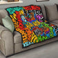 Hip Hop Graffiti African Quilt Black Melanin Text and Urban Street Art - African Pride
