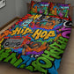 Hip Hop Graffiti African Quilt Bed Set Black Melanin Text and Urban Street Art - African Pride