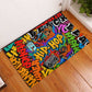 Hip Hop Graffiti African Rubber Doormat Black Melanin Text and Urban Street Art - African Pride