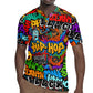 Hip Hop Graffiti African Rugby Jersey Black Melanin Text and Urban Street Art - African Pride