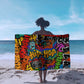 Hip Hop Graffiti African Sarong Black Melanin Text and Urban Street Art - African Pride