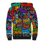 Hip Hop Graffiti African Sherpa Hoodie Black Melanin Text and Urban Street Art - African Pride