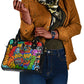 Hip Hop Graffiti African Shoulder Handbag Black Melanin Text and Urban Street Art - African Pride
