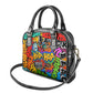Hip Hop Graffiti African Shoulder Handbag Black Melanin Text and Urban Street Art - African Pride