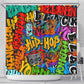 Hip Hop Graffiti African Shower Curtain Black Melanin Text and Urban Street Art - African Pride