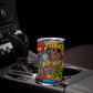 Hip Hop Graffiti African Tumbler Cup Black Melanin Text and Urban Street Art - African Pride