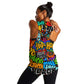 Hip Hop Graffiti African Women Racerback Tank Black Melanin Text and Urban Street Art - African Pride