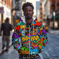 Hip Hop Graffiti African Zip Hoodie Black Melanin Text and Urban Street Art - African Pride