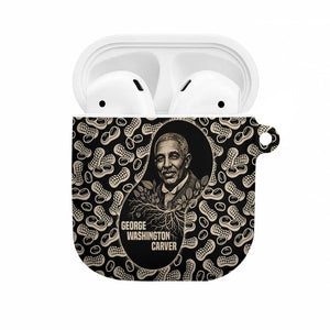 George Washington Carver AirPods Case Peanut From Soil Comes Knowledge Quote and Agricultural Roots - African Pride