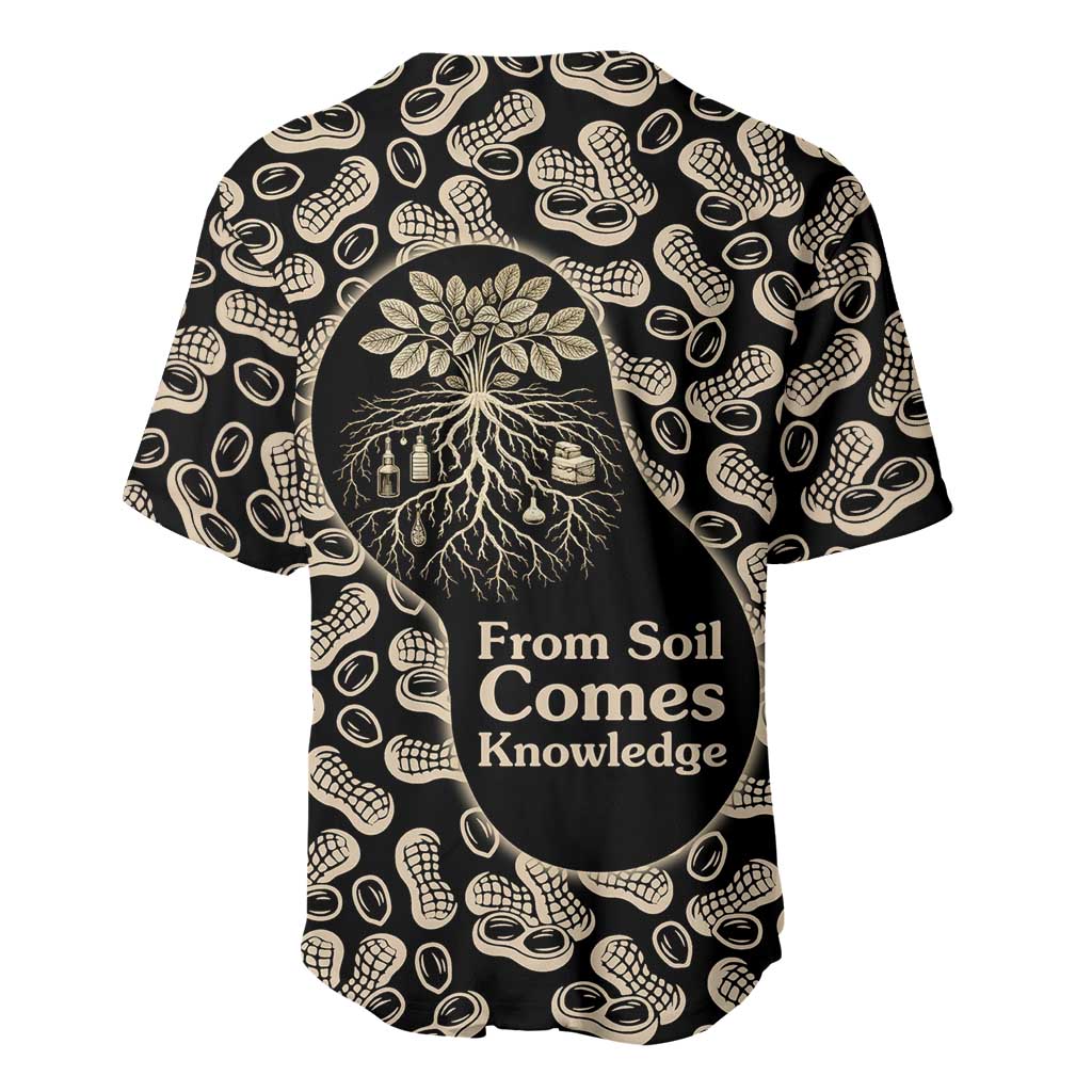 George Washington Carver Baseball Jersey Peanut From Soil Comes Knowledge Quote and Agricultural Roots - African Pride