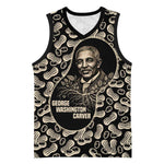 George Washington Carver Basketball Jersey Peanut From Soil Comes Knowledge Quote and Agricultural Roots - African Pride