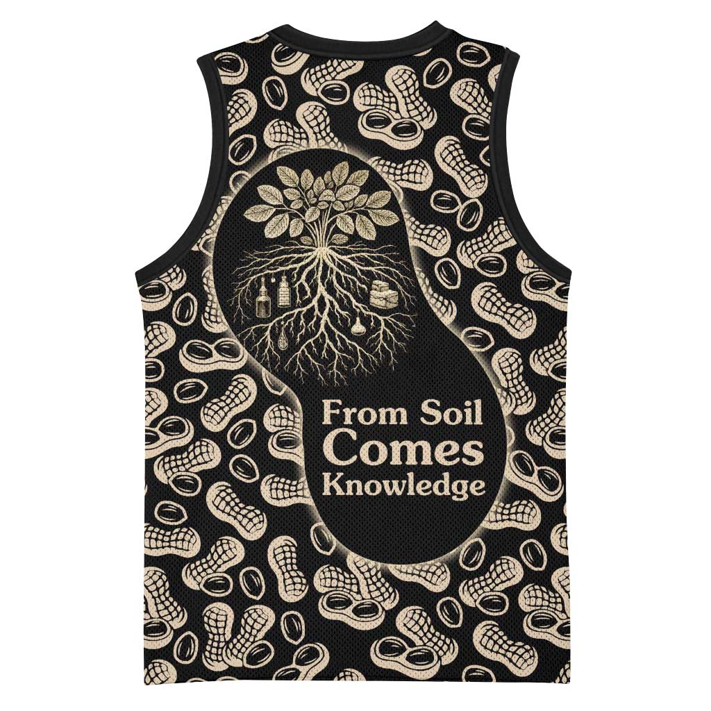 George Washington Carver Basketball Jersey Peanut From Soil Comes Knowledge Quote and Agricultural Roots - African Pride