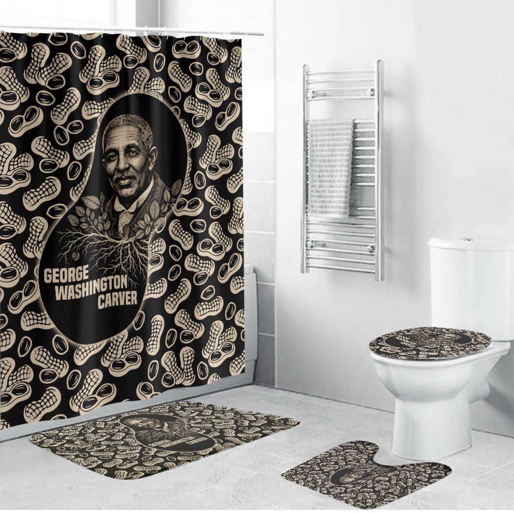 George Washington Carver Bathroom Set Peanut From Soil Comes Knowledge Quote and Agricultural Roots - African Pride