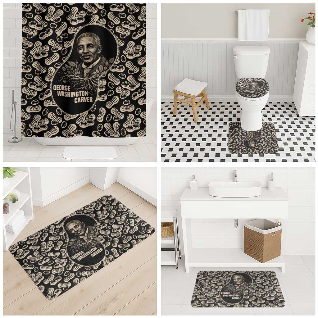 George Washington Carver Bathroom Set Peanut From Soil Comes Knowledge Quote and Agricultural Roots - African Pride