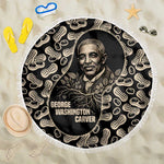 George Washington Carver Beach Blanket Peanut From Soil Comes Knowledge Quote and Agricultural Roots - African Pride