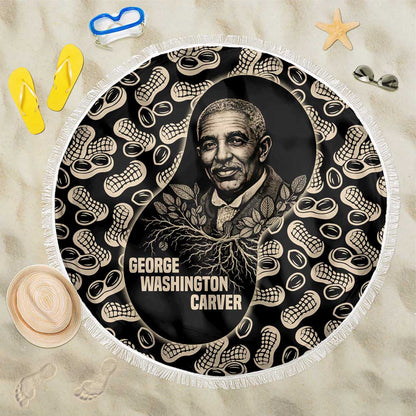 George Washington Carver Beach Blanket Peanut From Soil Comes Knowledge Quote and Agricultural Roots - African Pride