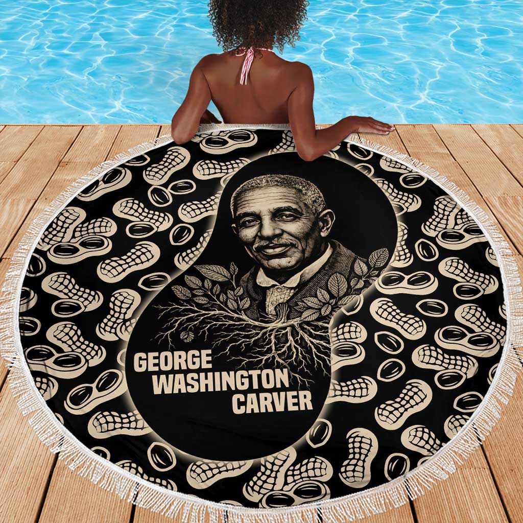 George Washington Carver Beach Blanket Peanut From Soil Comes Knowledge Quote and Agricultural Roots - African Pride