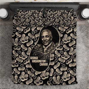 George Washington Carver Bedding Set Peanut From Soil Comes Knowledge Quote and Agricultural Roots - African Pride