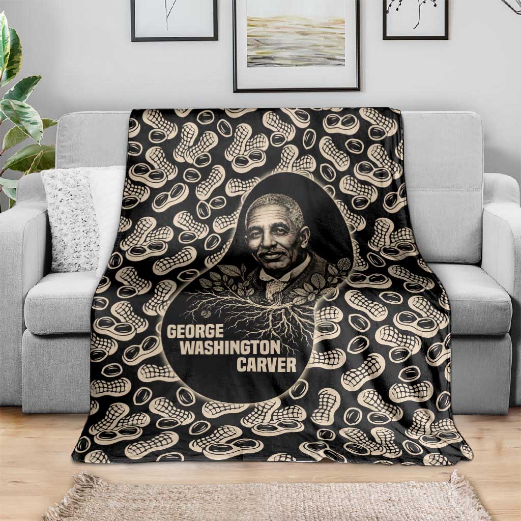 George Washington Carver Blanket Peanut From Soil Comes Knowledge Quote and Agricultural Roots - African Pride