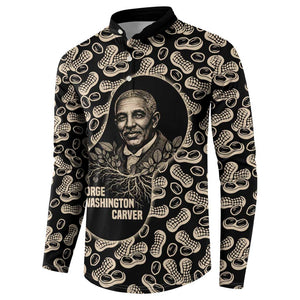 George Washington Carver Button Sweatshirt Peanut From Soil Comes Knowledge Quote and Agricultural Roots