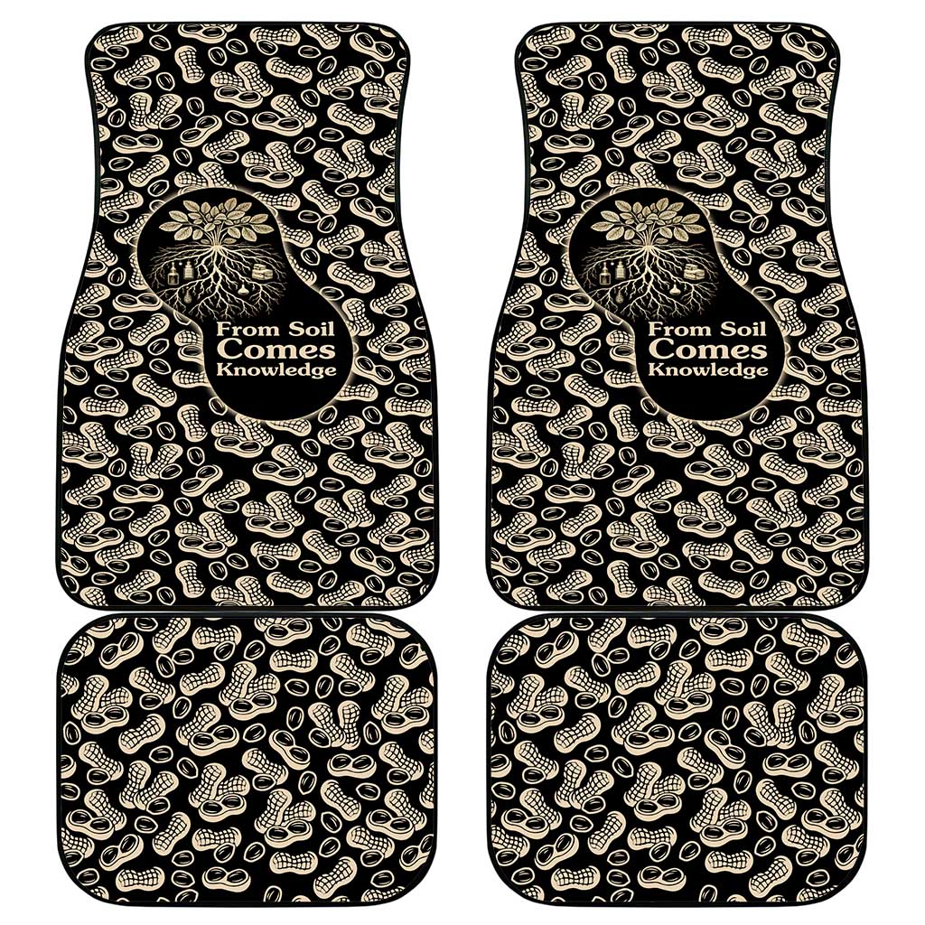 George Washington Carver Car Mats Peanut From Soil Comes Knowledge Quote and Agricultural Roots - African Pride