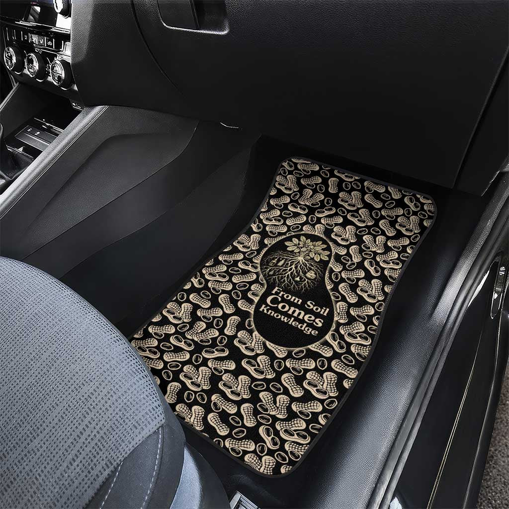 George Washington Carver Car Mats Peanut From Soil Comes Knowledge Quote and Agricultural Roots - African Pride