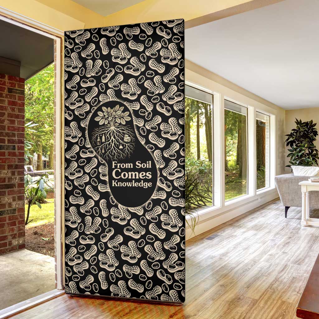 George Washington Carver Door Cover Peanut From Soil Comes Knowledge Quote and Agricultural Roots - African Pride