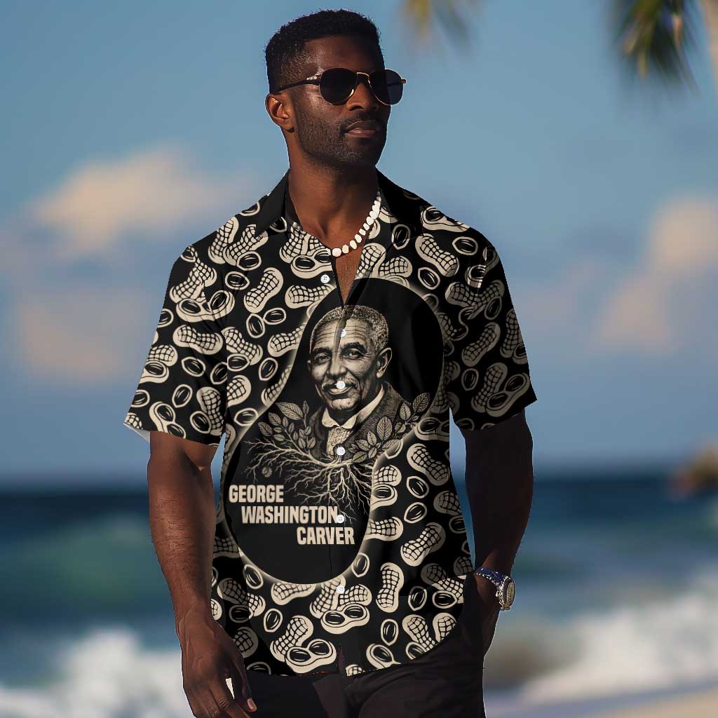 George Washington Carver Hawaiian Shirt Peanut From Soil Comes Knowledge Quote and Agricultural Roots - African Pride