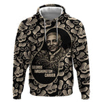 George Washington Carver Hoodie Peanut From Soil Comes Knowledge Quote and Agricultural Roots - African Pride