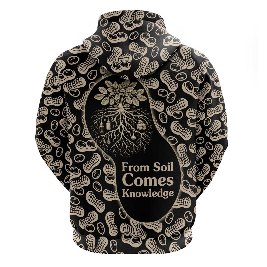 George Washington Carver Hoodie Peanut From Soil Comes Knowledge Quote and Agricultural Roots - African Pride