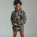 George Washington Carver Hoodie Dress Peanut From Soil Comes Knowledge Quote and Agricultural Roots - African Pride