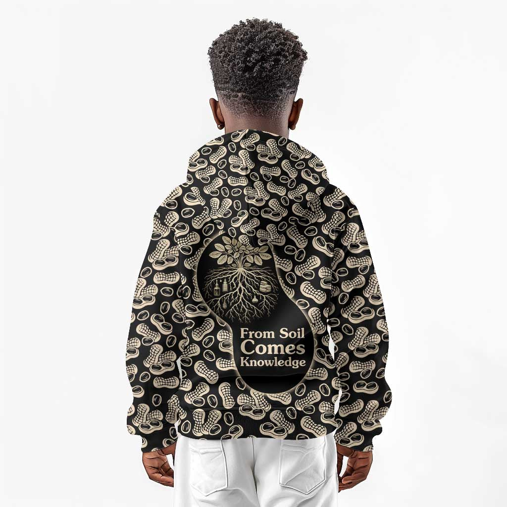 George Washington Carver Kid Hoodie Peanut From Soil Comes Knowledge Quote and Agricultural Roots - African Pride