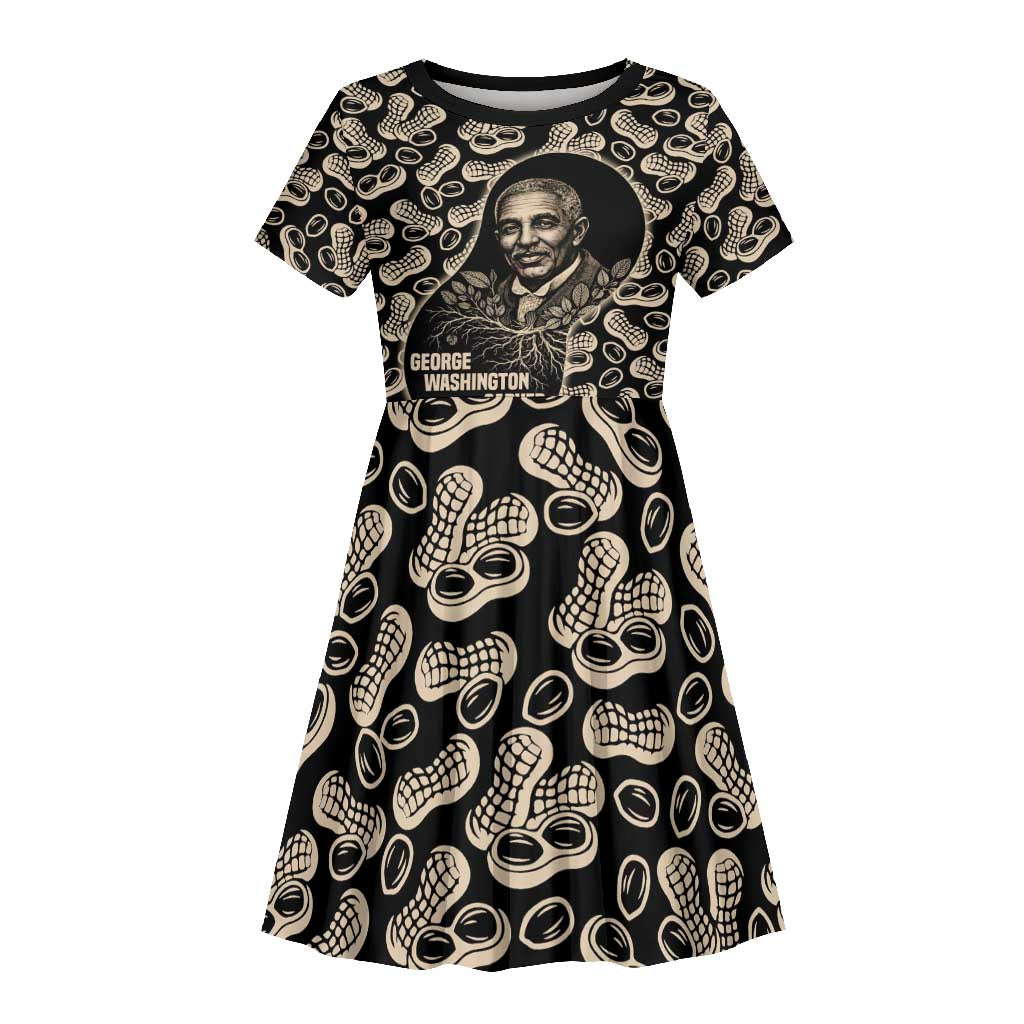 George Washington Carver Kid Short Sleeve Dress Peanut From Soil Comes Knowledge Quote and Agricultural Roots - African Pride