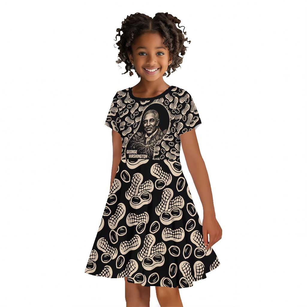 George Washington Carver Kid Short Sleeve Dress Peanut From Soil Comes Knowledge Quote and Agricultural Roots - African Pride
