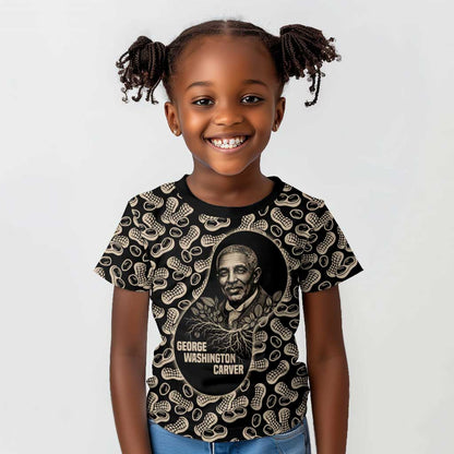 George Washington Carver Kid T shirt Peanut From Soil Comes Knowledge Quote and Agricultural Roots - African Pride