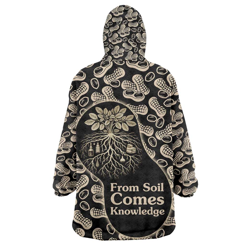 George Washington Carver Kid Wearable Blanket Hoodie Peanut From Soil Comes Knowledge Quote and Agricultural Roots - African Pride