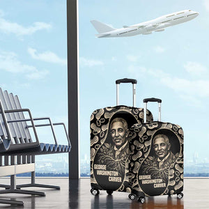 George Washington Carver Luggage Cover Peanut From Soil Comes Knowledge Quote and Agricultural Roots - African Pride