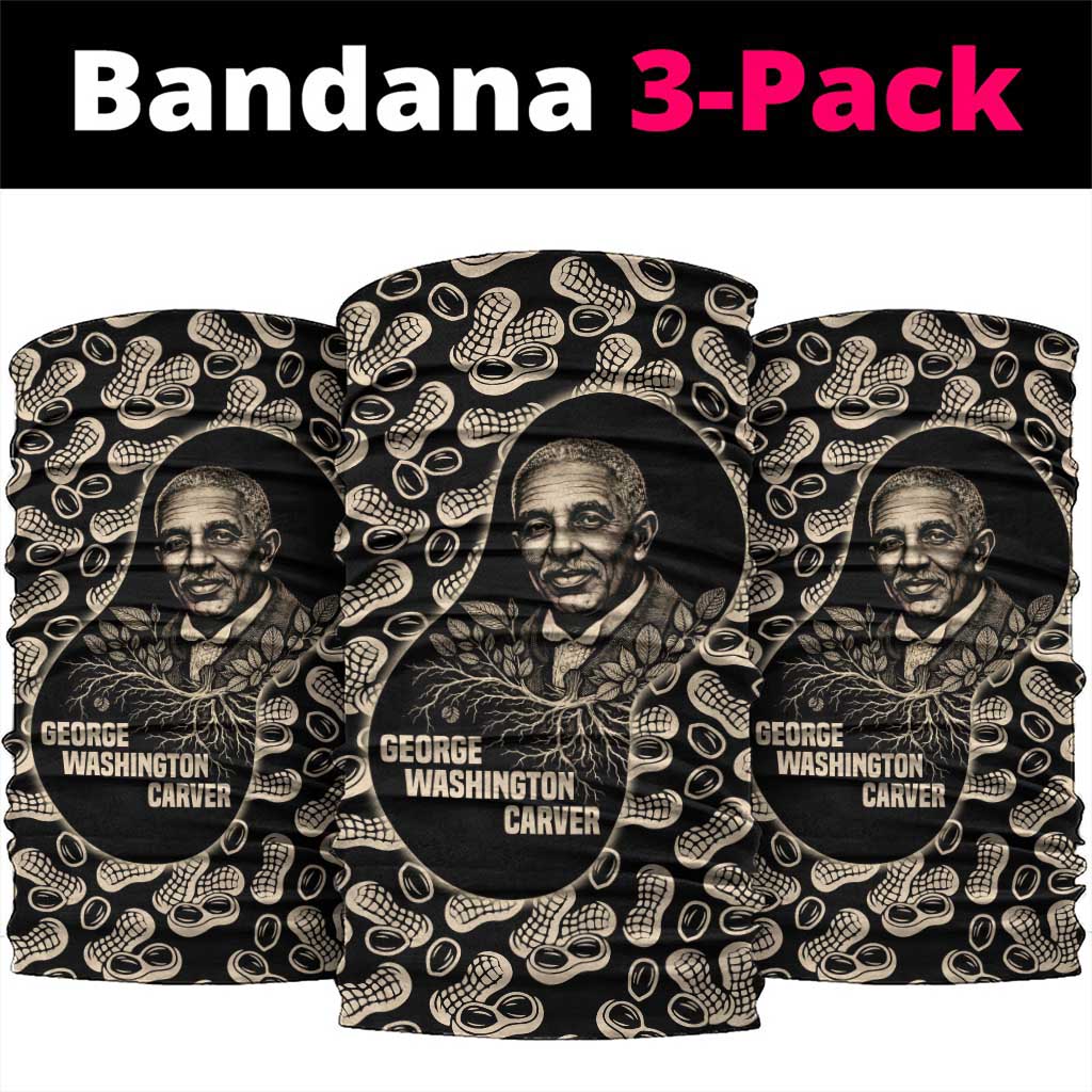 George Washington Carver Neck Gaiter Peanut From Soil Comes Knowledge Quote and Agricultural Roots - African Pride