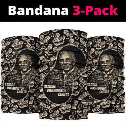 George Washington Carver Neck Gaiter Peanut From Soil Comes Knowledge Quote and Agricultural Roots - African Pride