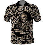 George Washington Carver Polo Shirt Peanut From Soil Comes Knowledge Quote and Agricultural Roots - African Pride