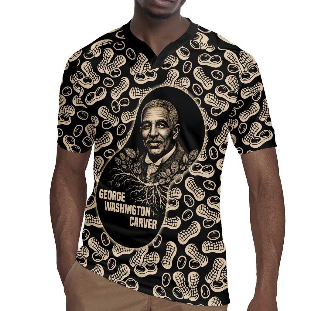 George Washington Carver Rugby Jersey Peanut From Soil Comes Knowledge Quote and Agricultural Roots - African Pride