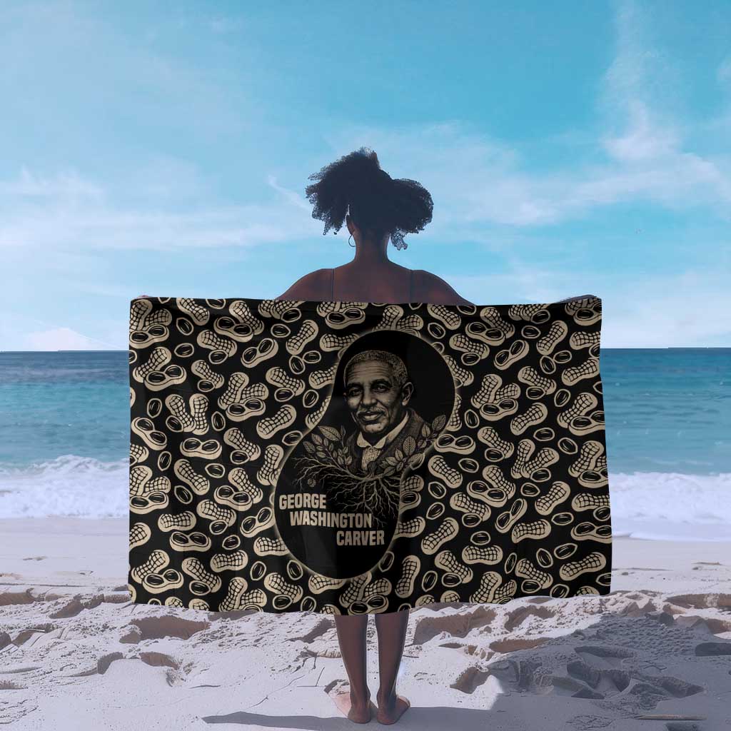 George Washington Carver Sarong Peanut From Soil Comes Knowledge Quote and Agricultural Roots - African Pride