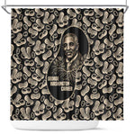 George Washington Carver Shower Curtain Peanut From Soil Comes Knowledge Quote and Agricultural Roots - African Pride